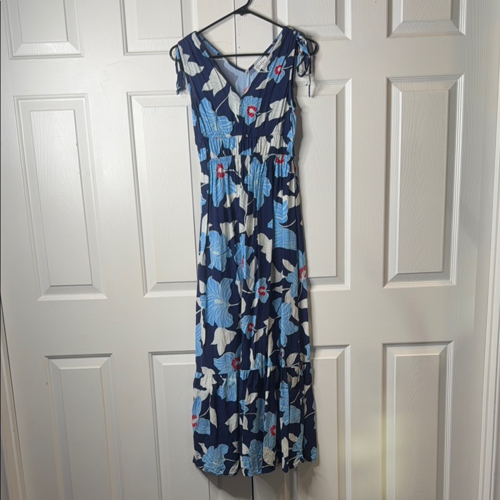 Floral Blue Maxi Dress